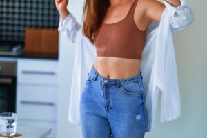 Woman's slim, toned midsection from SAFElipo in Andover, MA