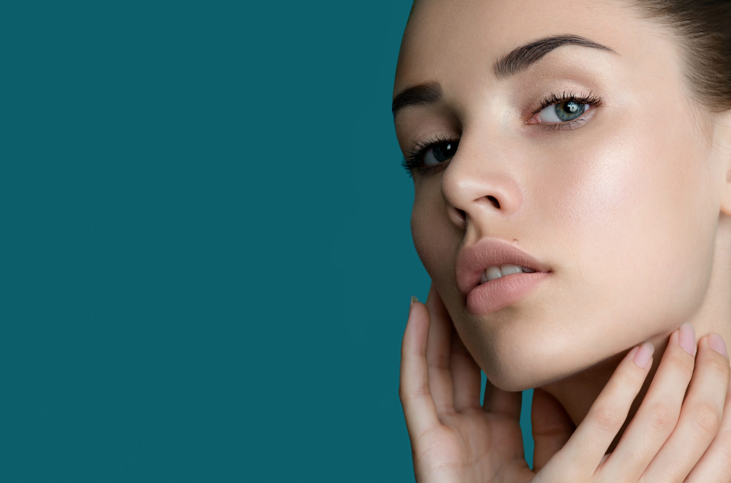 Woman with youthful eyebrows after brow lift in Andover, MA